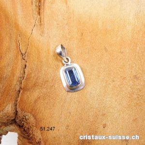 Pendentif Cyanite bleue 1,5 cm en argent 925