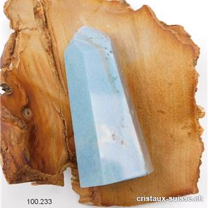 Quartz bleu avec Troïlite, Obélisque 10 cm. Pièce unique 235 grammes