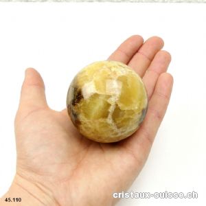 Boule Septarie 5,6 cm avec support en bois. Pièce unique 250 grammes