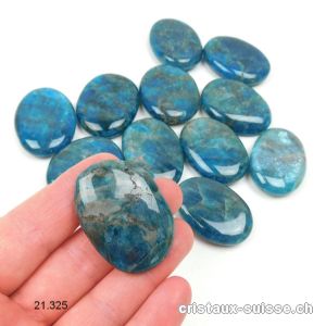 Apatite bleue plate 3,5 à 4 cm / 16 - 20 grammes