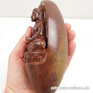 Lingam - Bouddha gravé Shiva Lingham 14 cm. Pièce unique 700 grammes