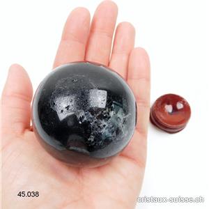 Boule Tourmaline noire - Schörl avec Albite Ø 5,6 cm. Pièce unique 300 grammes