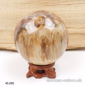 Boule Bois fossilisé cristallisé 8,5 - 9 cm. Pièce unique 915 Grammes