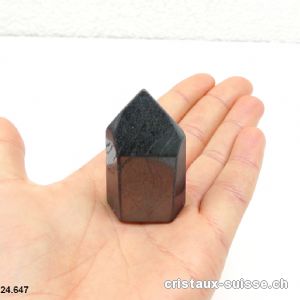 Hématite pointe polie satiné 5,1 cm. Pièce unique 88 grammes