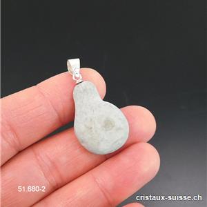 Pendentif Fairy stone COMMENCEMENT DE LA VIE avec boucle argent 925. Pièce unique