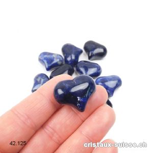 Coeur Sodalite 2,5 x 1,5 - 2 cm, foncée et bombé