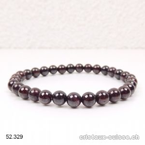 Bracelet Grenat Almandin 6 - 6,5 mm / 18 cm. Qual. A