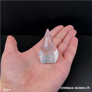 Pentagramme - Pyramide 5 faces Cristal de Roche, haut 5 cm. Pièce unique