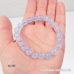 Bracelet Aigue-Marine 8 - 9 mm / 18,5 cm. Pièce unique