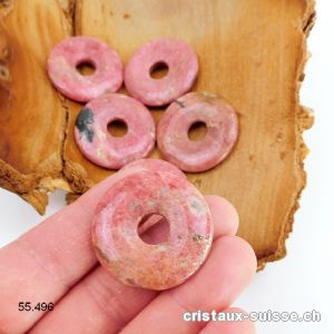 Rhodonite rose, Donut 3 cm