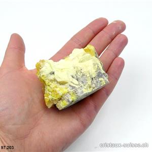 Soufre sur calcite-aragonite. Pièce unique 102 grammes