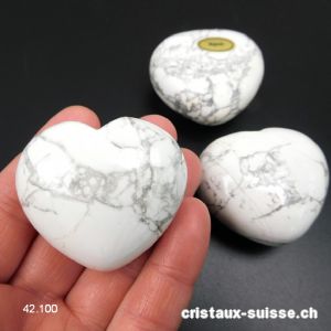 Coeur Magnésite 4,5 x 4 x 2,3 cm, bombé