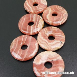 Rhodochrosite foncée du Pérou, donut 2,5 cm