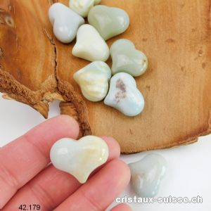 Coeur Amazonite multicolore 2,5 x 2 cm