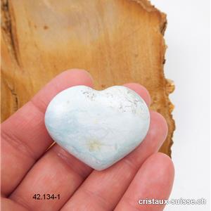 Coeur Turquoise - Dickite de Madagascar 3,7 x 3 cm. Pièce unique