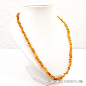 Collier Ambre miel noué 5-8 mm / 60 - 62 cm
