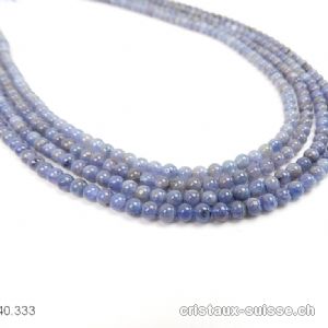 Rang Tanzanite bleu-gris 4 mm / 38 cm, env. 100 boules