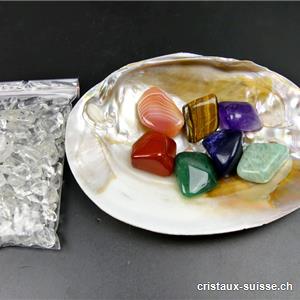 Combinaison Chakras 7 cristaux et Purification. Lot unique