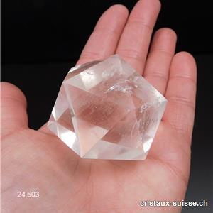 Icosaèdre Cristal de Roche 4 cm. Pièce unique 117 grammes