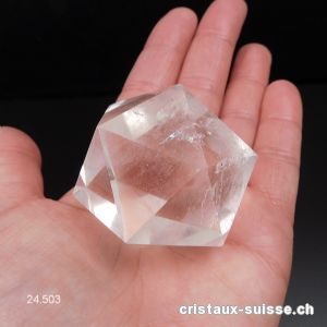 Icosaèdre Cristal de Roche 4 cm. Pièce unique 117 grammes