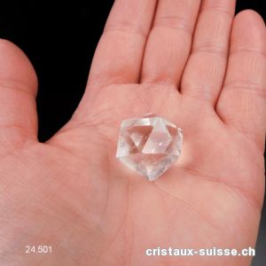 Icosaèdre Cristal de Roche 2 cm. Pièce unique