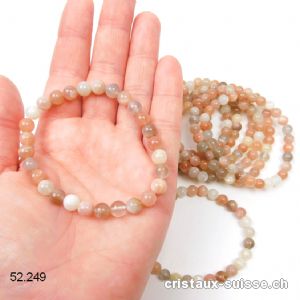 Bracelet Pierre de Lune Mix 6,5-7 mm/18 cm. Taille M