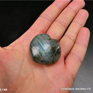 Coeur Labradorite 3,1 cm. Pièce unique. OFFRE SPECIALE