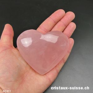 Coeur Quartz rose du Brésil 7,7 cm. Pièce unique 187 grammes