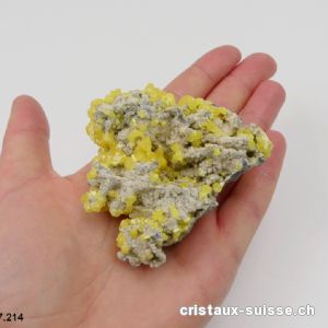 Soufre de Sicile et aragonite. Pièce unique 99 grammes