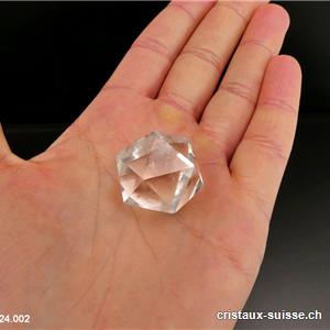 Icosaèdre Cristal de Roche diagonale 2,6 cm. Pièce unique