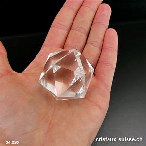 Icosaèdre Cristal de Roche 4,2 cm. Pièce unique