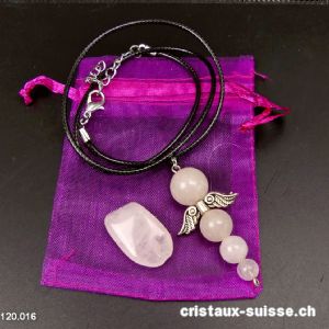 Set Ange de l'amour - Quartz rose. Offre Spéciale