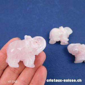 Eléphant Quartz rose 3,5 - 4 cm