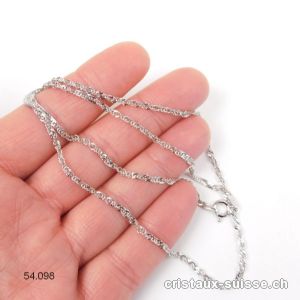 Chaîne torsadée en argent 925, L. 45 cm. RHODIÉ
