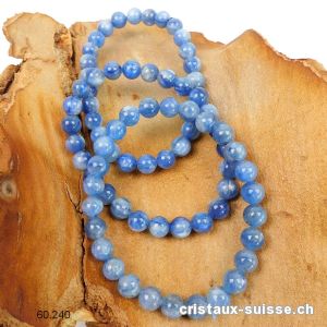 Bracelet Cyanite bleue - Disthène 7 mm / 18 cm
