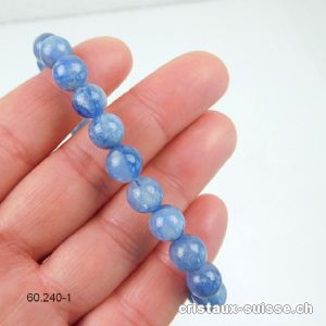 Bracelet Cyanite bleue - Disthène 8 mm / 18,5 cm. Pièce unique