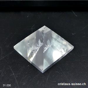 Pyramide Cristal de Roche, base 3,6 cm. Pièce unique