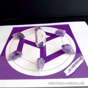 Flamme violette Reiki, Set complet. Lot unique avec améthystes