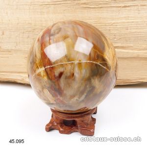 Boule Bois fossilisé cristallisé 8,5 - 9 cm. Pièce unique 915 Grammes