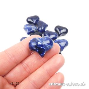 Coeur Sodalite 2,5 x 1,5 - 2 cm, foncée et bombé