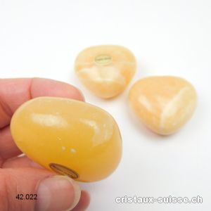 Coeur Calcite Jaune 4,5 x 4 x 2,3 cm, bombé