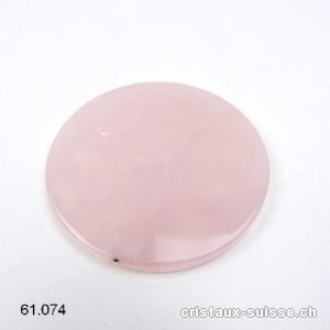 1 Disque Quartz rose 6 x 0,5 cm d'épais