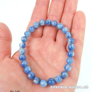 Bracelet Cyanite bleue - Disthène 7 mm / 18 cm