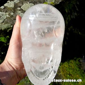 Crâne en cristal de roche. Pièce unique + de 1,5 kilo. 