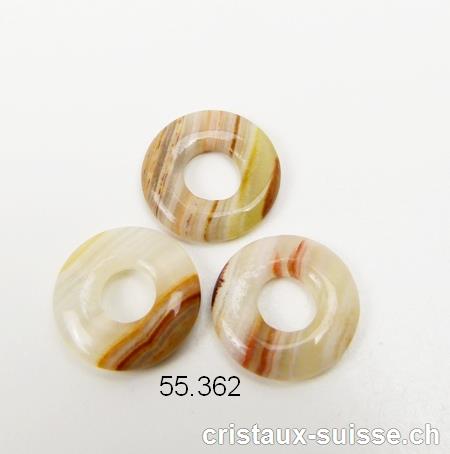 Onyx vert marbré, donut 1,5 cm