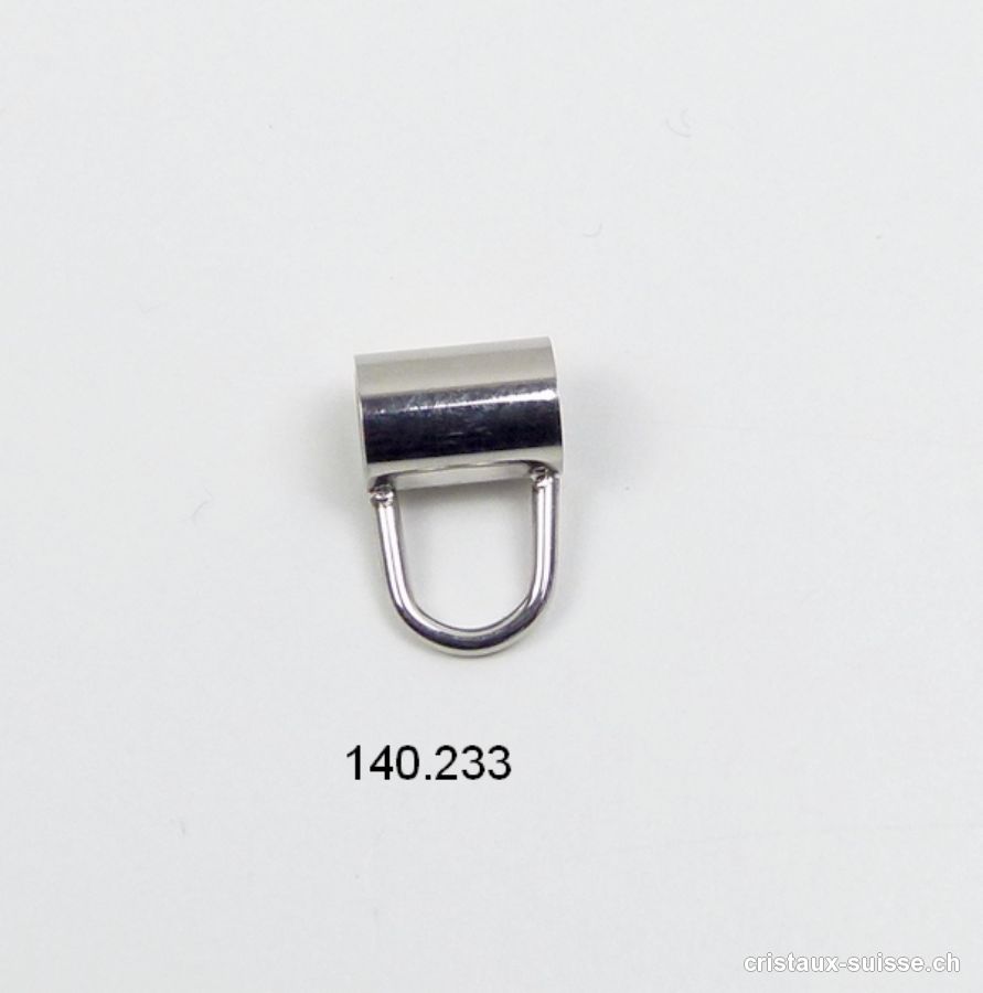 Intercalaire Tube pour Charm en inox brillant L. 7 x 11 mm