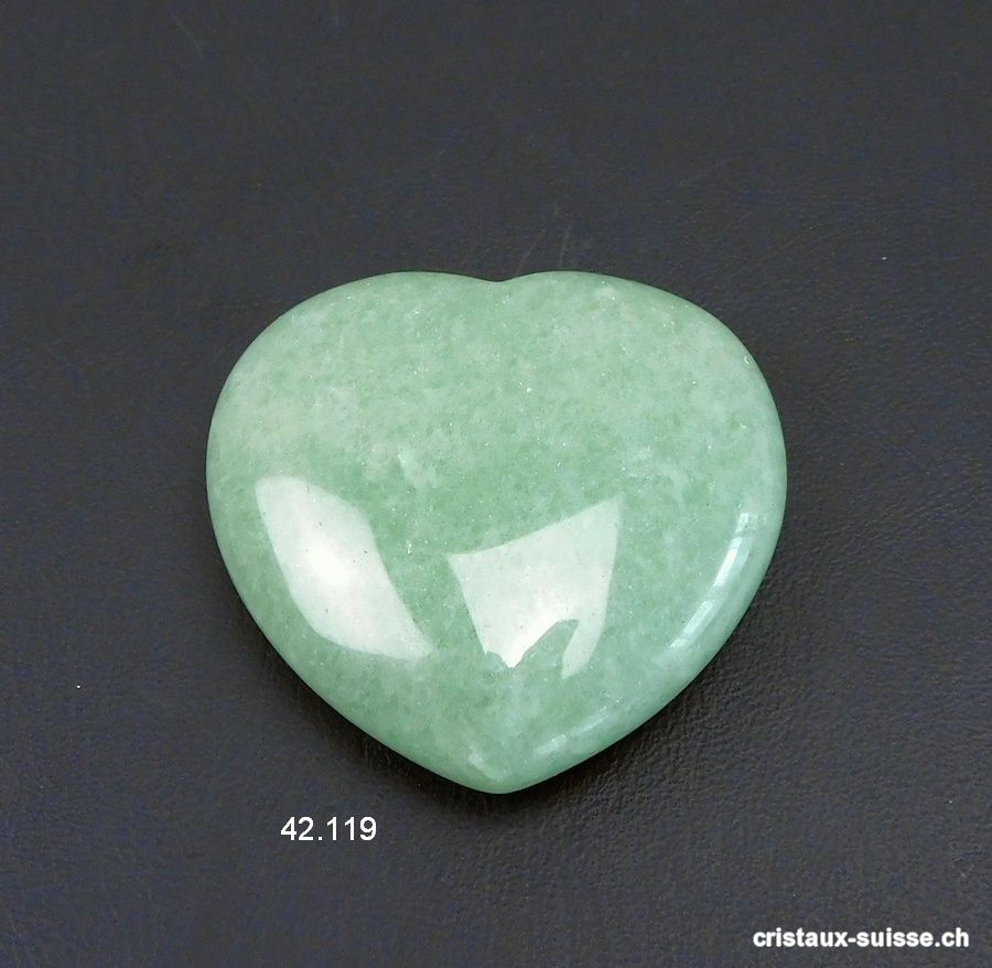 Coeur Aventurine verte 4,2 x 4 x 1,5 cm