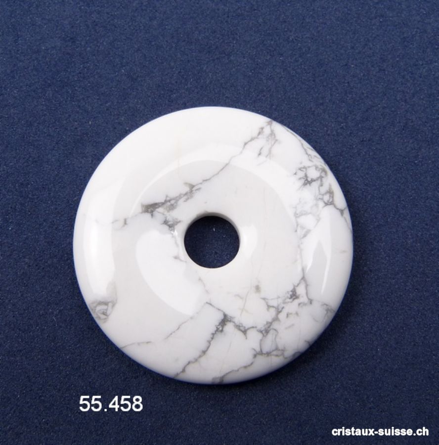 Magnésite - Howlite Donut 4 cm