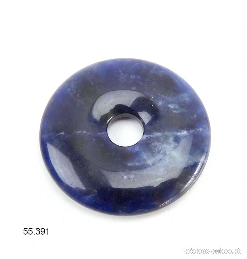 Sodalite foncée, donut 4 cm