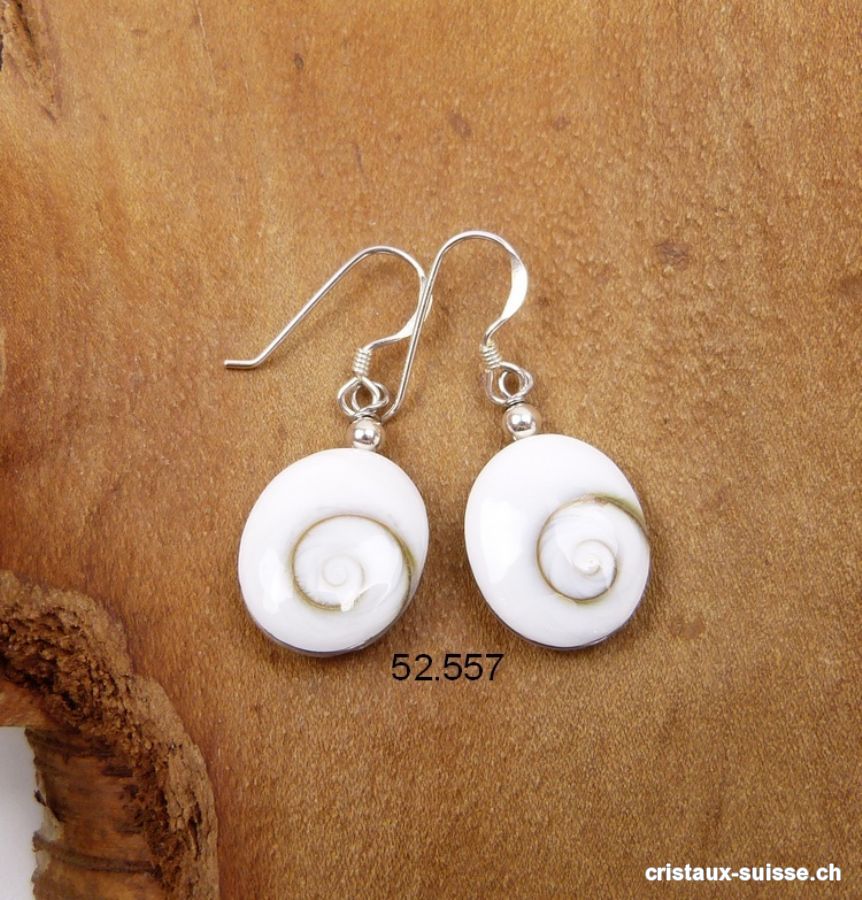 Boucles d'oreilles Oeil de Sainte Lucie en argent